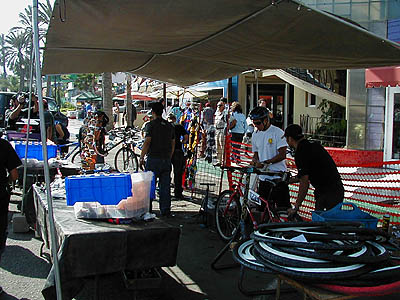 Rosarito to Ensenada bike ride - repair stand