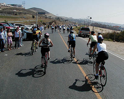 Rosarito to Ensenada bike ride - leaving Rosarito