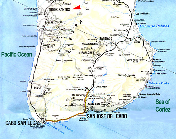 Region map of Todos Santos