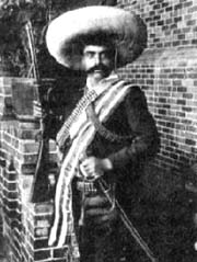 Famous pose of Emiliano Zapata