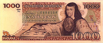 Sor Juana Ines de la Cruz bank note