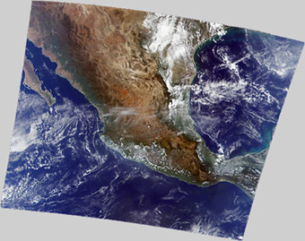 Mexico view from space