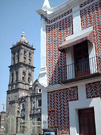 Cathedral and Correos, Puebla