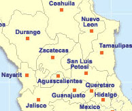San Luis Potosi, Northern Central Mexico