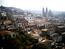 Hillside view of Santa Prisca parish
